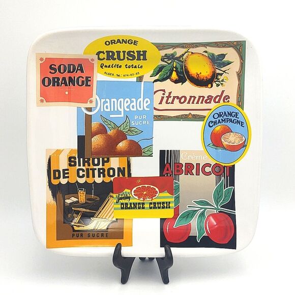 Rosanna Ceramics- "Everything about Oranges" Retro Advertising Plate Pla… - Picture 1 of 7